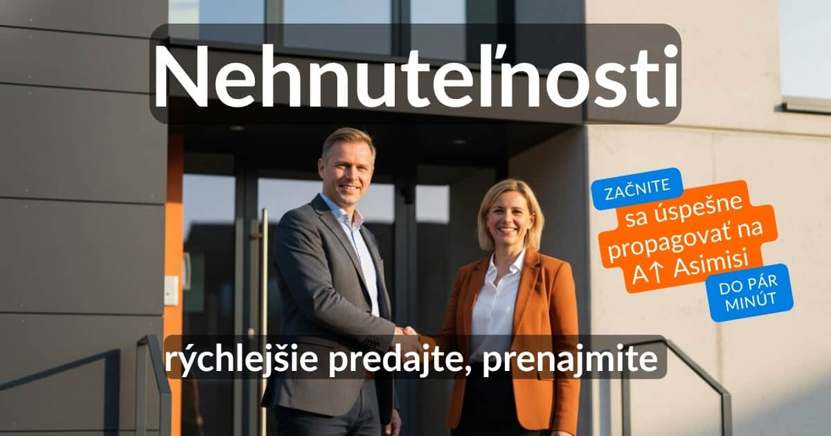 Muž a žena si podávajú ruky pred vchodom do modernej rezidenčnej budovy